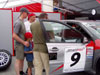 fans looking round the car