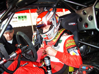 in the office with VW racer Craig Inskip in the background